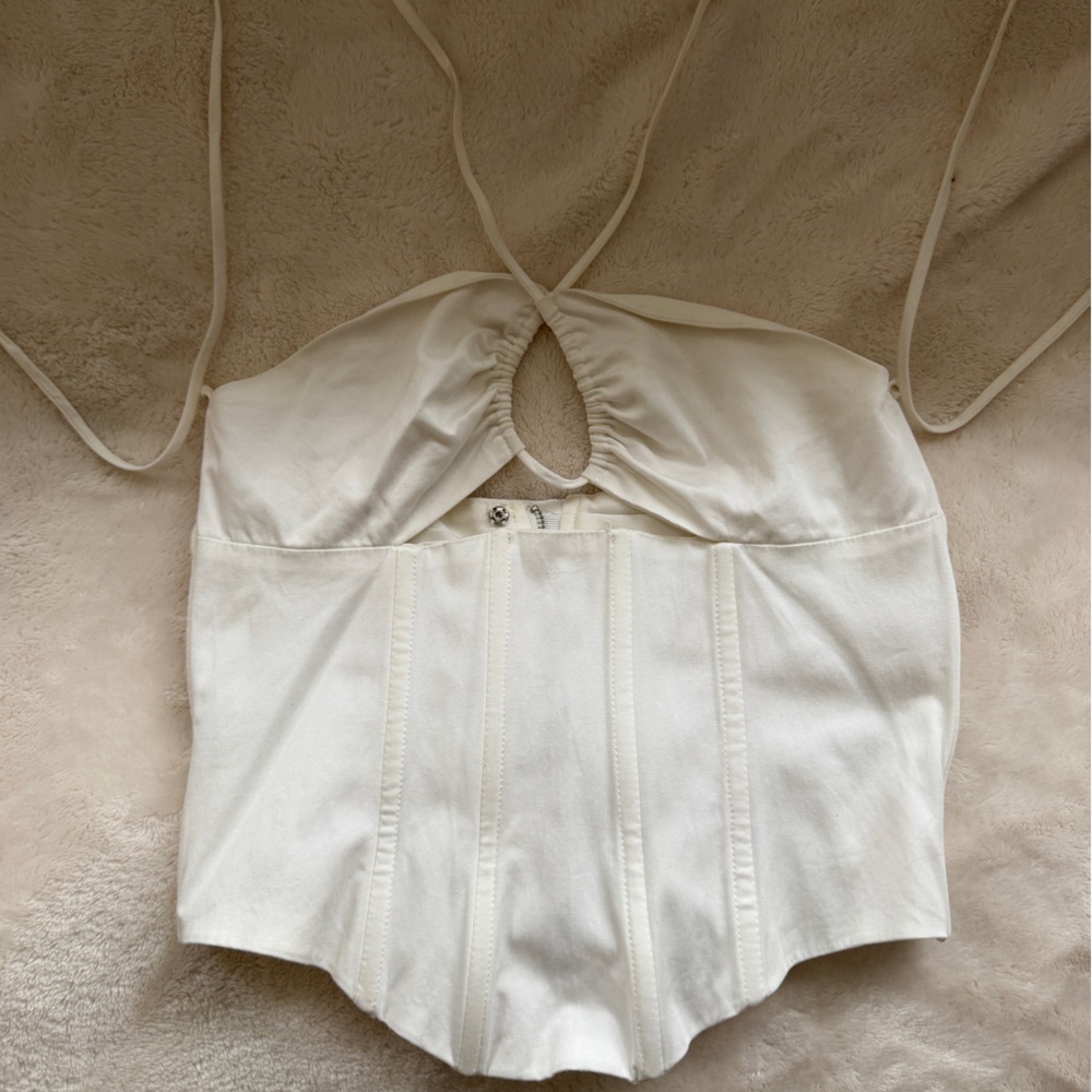 For Love And Lemons White Crop Top